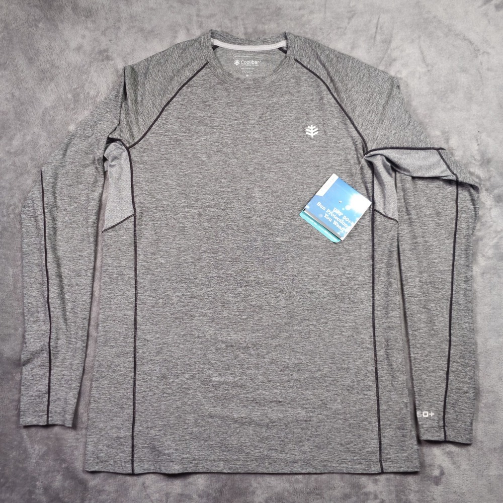 Coolibar Men's Medium Agility Long Sleeve Performance T-Shirt Thumbholes UPF 50
